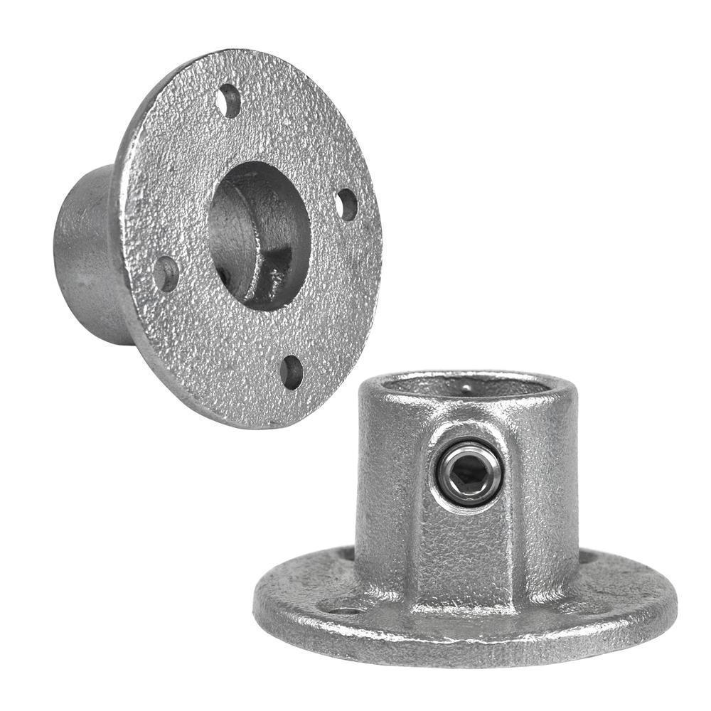 Doos Ronde voetplaat met doorloop-C / 33,7 mm (50 stuks)